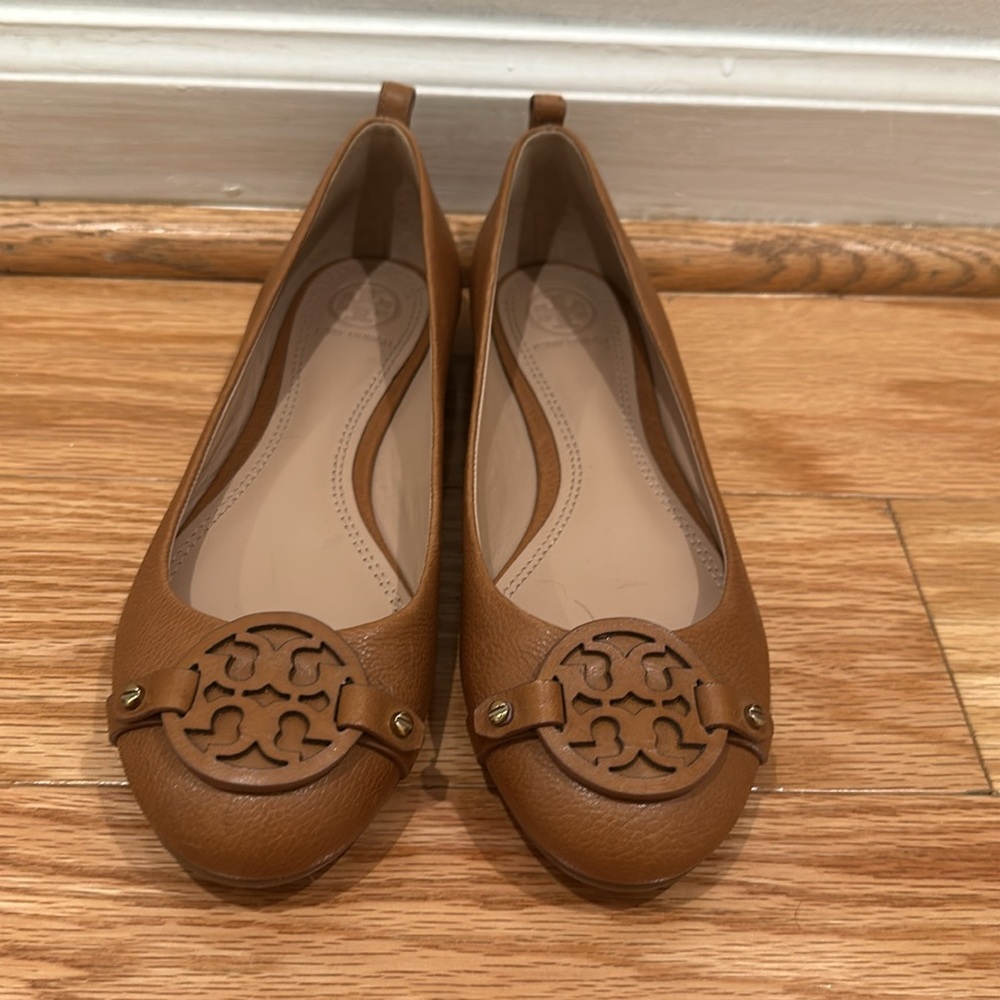NWT Tory Burch Mini Miller Leather Ballet Flats 7 - Picture 2 of 5